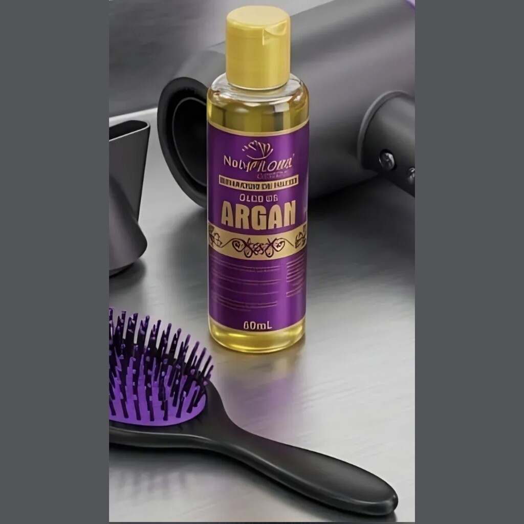 Reparador de Pontas Óleo de Argan: uso com secador