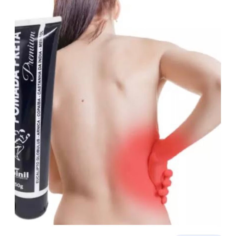 Pomada Massageadora Preta Premium para dor nas costas