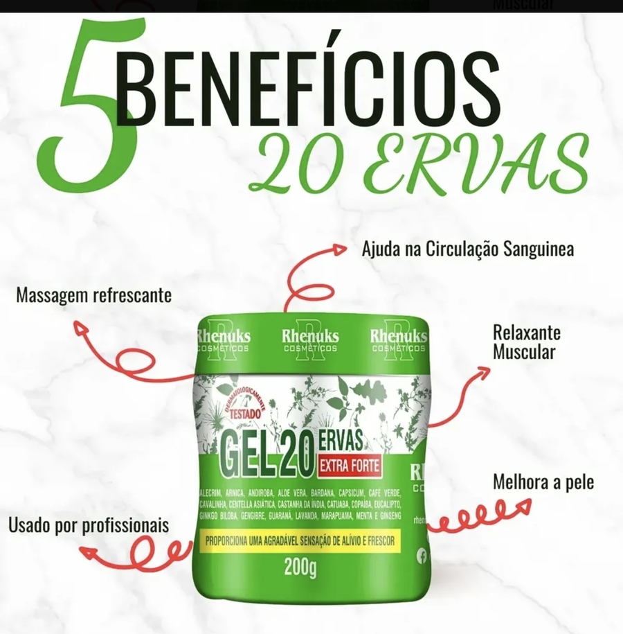 Gel Massageador 20 Ervas: 5 benefícios