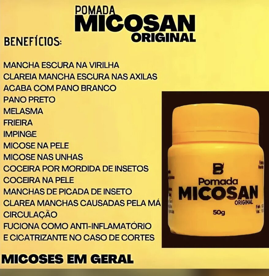 Pomada Micosan: indicações