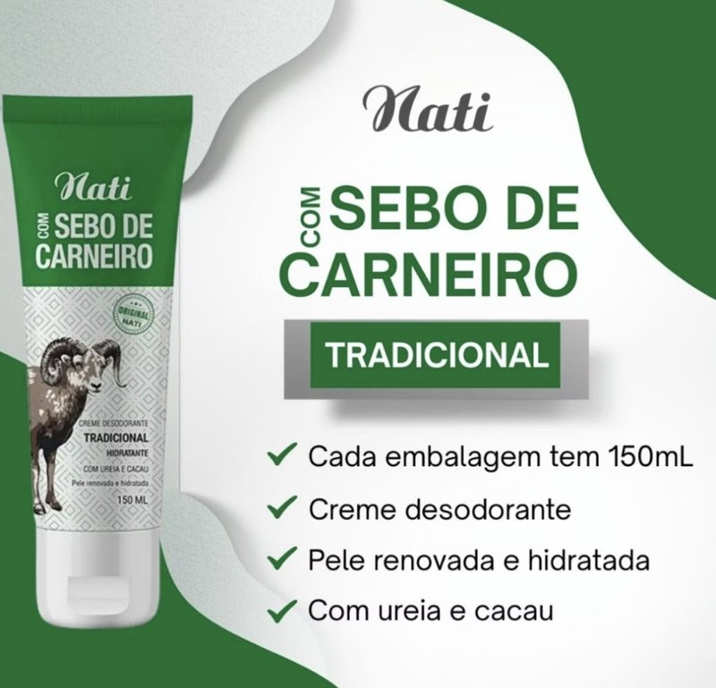 Creme Desodorante Sebo de Carneiro