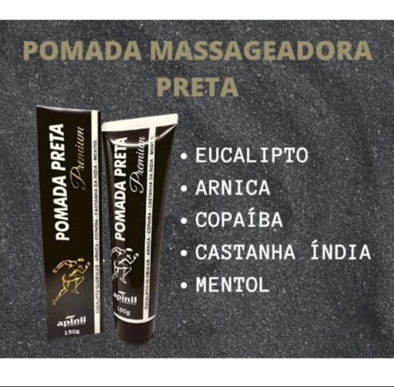 Pomada Massageadora Preta Premium Apinil